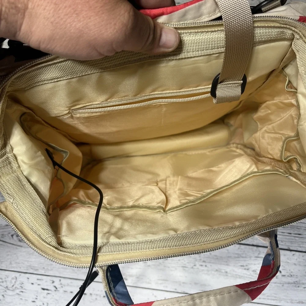 Mommy Loves Me Diaper Bag Back Pack Packable Travel‎ Changing Table USB Charger